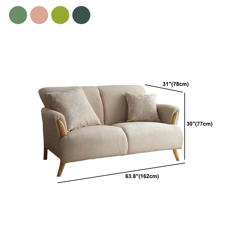 Zeitgenössisches hölzernen Standardsofa ausgestattet Arm Sitzgelegenheiten für Wohnzimmer