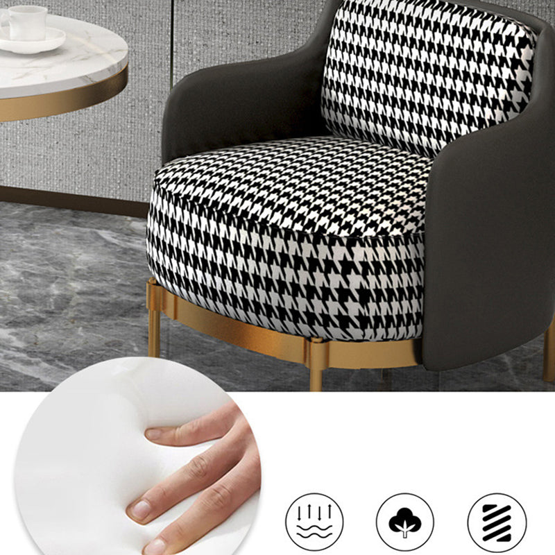 Zeitgenössisches Kunstleder und Leinensofa abgenähter Arm Standard -Sofa