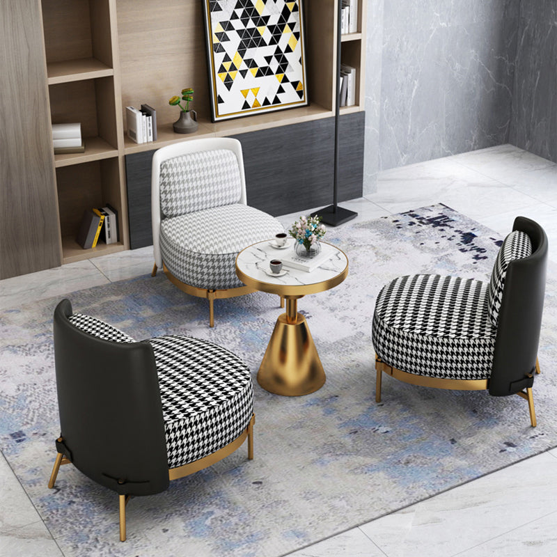 Zeitgenössisches Kunstleder und Leinensofa abgenähter Arm Standard -Sofa