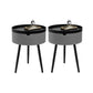 Mesa de mesa de 3 patas Conjunto de mesa de estilo contemporánea Top Table con almacenamiento con almacenamiento