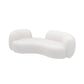 Contemporary Tuxedo Arm Sofa White Tight Back Seating for Living Room