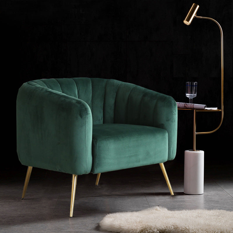 28.34" High Velvet Barrel Chair Arms Included Barrel Accent Chair Clearhalo 'Accent Chairs' 'accent_chairs' 'Chairs & Seating' 'furn' 'furn_accent_chairs' 'Furniture' 'Living Room Furniture' 6142098