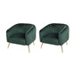 28.34" High Velvet Barrel Chair Arms Included Barrel Accent Chair Blackish Green 2 Piece Set Clearhalo 'Accent Chairs' 'accent_chairs' 'Chairs & Seating' 'furn' 'furn_accent_chairs' 'Furniture' 'Living Room Furniture' 6142100