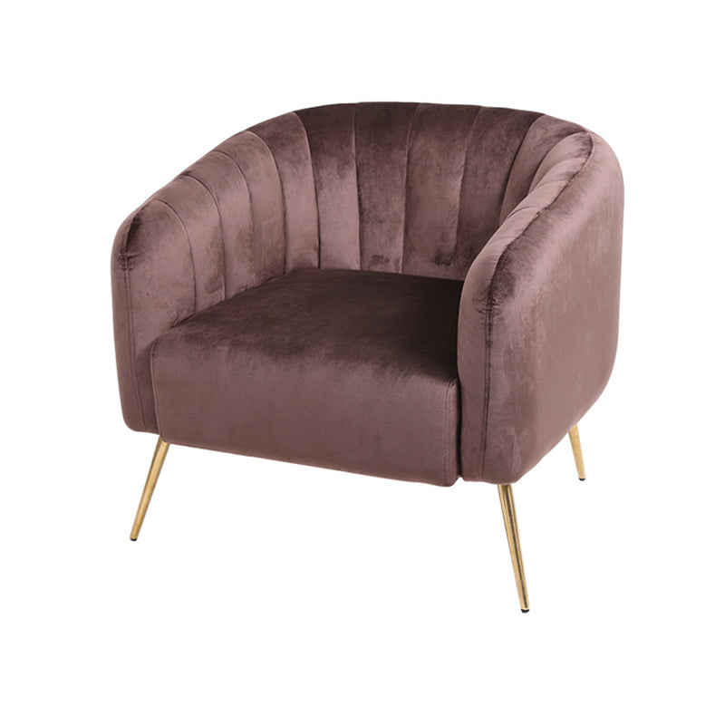 28.34" High Velvet Barrel Chair Arms Included Barrel Accent Chair Clearhalo 'Accent Chairs' 'accent_chairs' 'Chairs & Seating' 'furn' 'furn_accent_chairs' 'Furniture' 'Living Room Furniture' 6142109