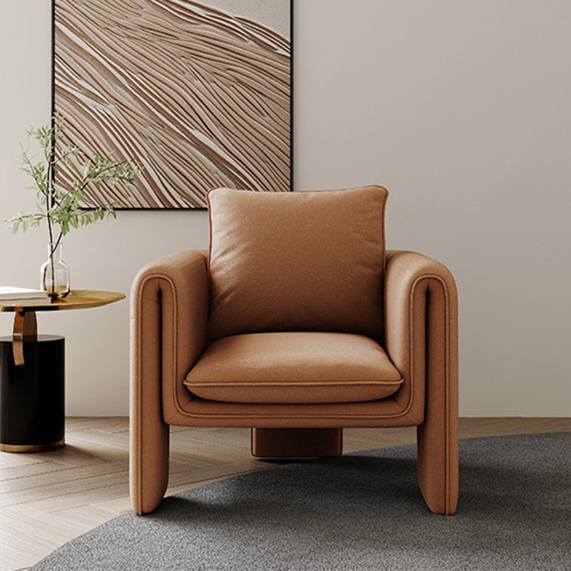 35.43" High Velvet Armless Chair Solid Wood Frame Chair for Living Room Dark Orange 1 Piece Clearhalo 'Accent Chairs' 'accent_chairs' 'Chairs & Seating' 'furn' 'furn_accent_chairs' 'Furniture' 'Living Room Furniture' 6142115