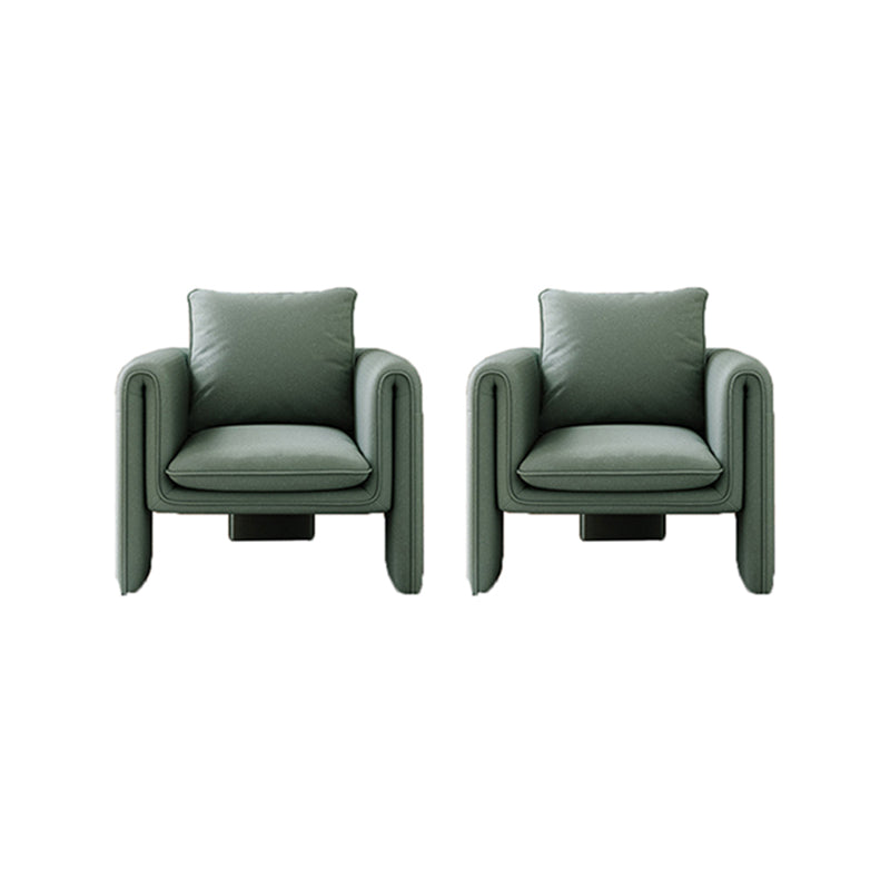 35.43" High Velvet Armless Chair Solid Wood Frame Chair for Living Room Green 2 Piece Set Clearhalo 'Accent Chairs' 'accent_chairs' 'Chairs & Seating' 'furn' 'furn_accent_chairs' 'Furniture' 'Living Room Furniture' 6142116