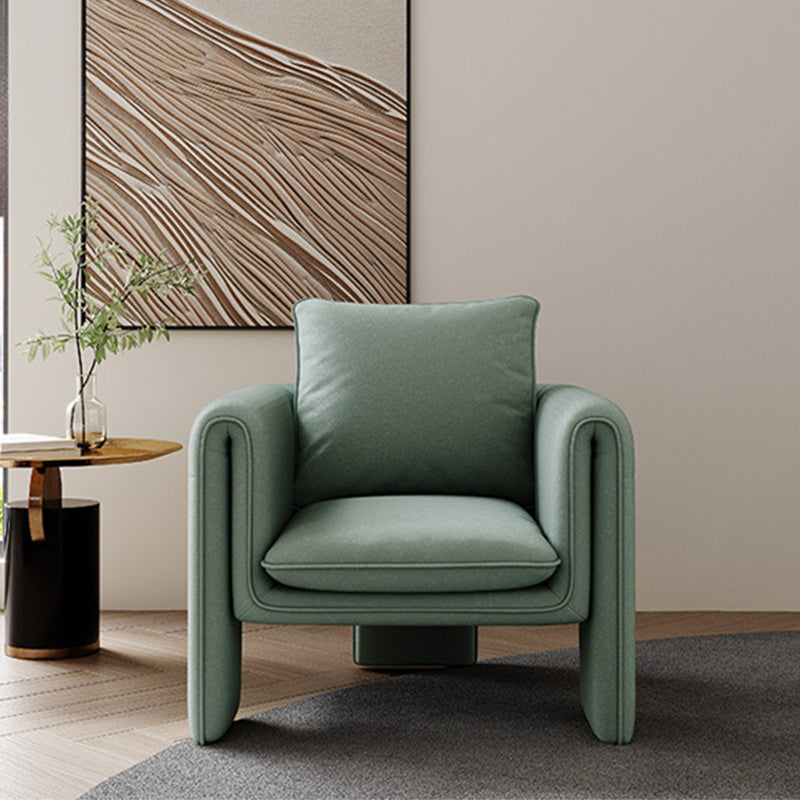 35.43" High Velvet Armless Chair Solid Wood Frame Chair for Living Room Green 1 Piece Clearhalo 'Accent Chairs' 'accent_chairs' 'Chairs & Seating' 'furn' 'furn_accent_chairs' 'Furniture' 'Living Room Furniture' 6142118