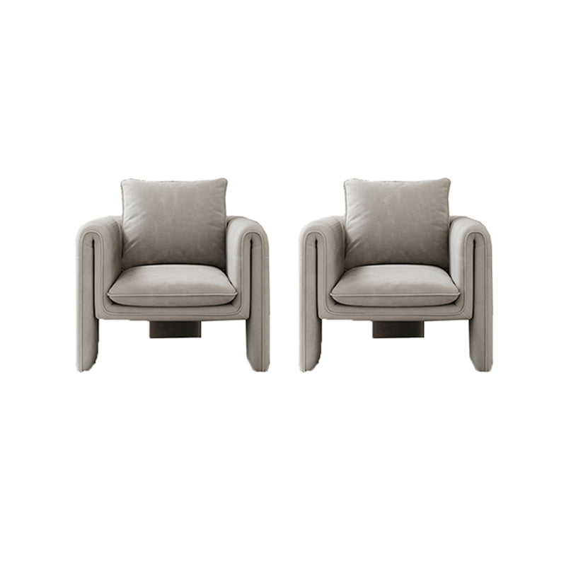35.43" High Velvet Armless Chair Solid Wood Frame Chair for Living Room Silver Gray 2 Piece Set Clearhalo 'Accent Chairs' 'accent_chairs' 'Chairs & Seating' 'furn' 'furn_accent_chairs' 'Furniture' 'Living Room Furniture' 6142119