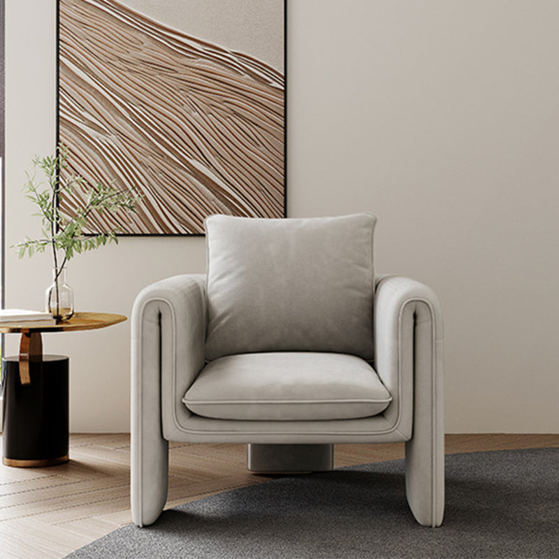 35.43" High Velvet Armless Chair Solid Wood Frame Chair for Living Room Silver Gray 1 Piece Clearhalo 'Accent Chairs' 'accent_chairs' 'Chairs & Seating' 'furn' 'furn_accent_chairs' 'Furniture' 'Living Room Furniture' 6142129