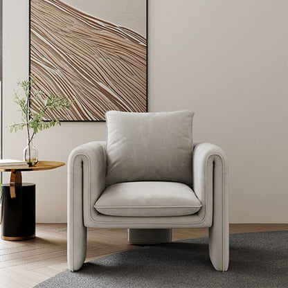 35.43" High Velvet Armless Chair Solid Wood Frame Chair for Living Room Silver Gray 1 Piece Clearhalo 'Accent Chairs' 'accent_chairs' 'Chairs & Seating' 'furn' 'furn_accent_chairs' 'Furniture' 'Living Room Furniture' 6142129