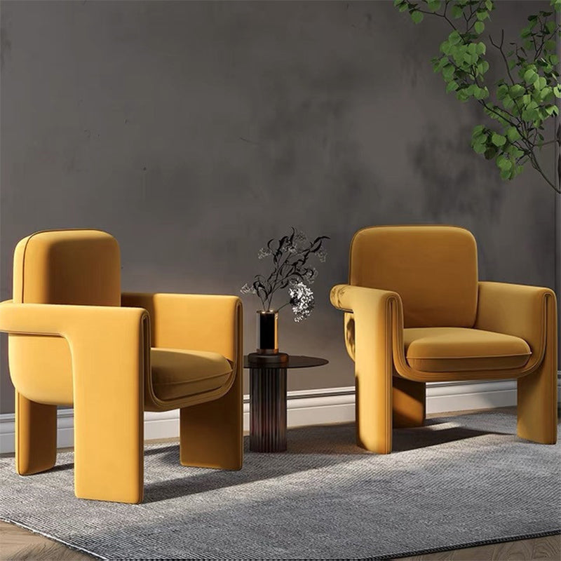 35.43" High Velvet Armless Chair Solid Wood Frame Chair for Living Room Clearhalo 'Accent Chairs' 'accent_chairs' 'Chairs & Seating' 'furn' 'furn_accent_chairs' 'Furniture' 'Living Room Furniture' 6142130