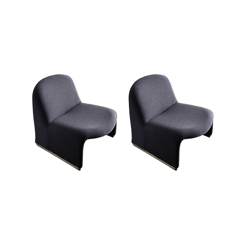 Wool Armless Chair 28.34" High Metal Frame Chair for Living Room Purple 2 Piece Set Clearhalo 'Accent Chairs' 'accent_chairs' 'Chairs & Seating' 'furn' 'furn_accent_chairs' 'Furniture' 'Living Room Furniture' 6142136