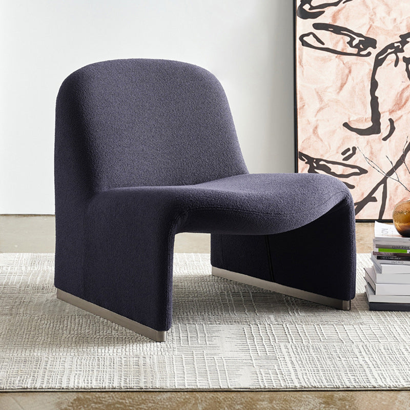 Wool Armless Chair 28.34" High Metal Frame Chair for Living Room Clearhalo 'Accent Chairs' 'accent_chairs' 'Chairs & Seating' 'furn' 'furn_accent_chairs' 'Furniture' 'Living Room Furniture' 6142137
