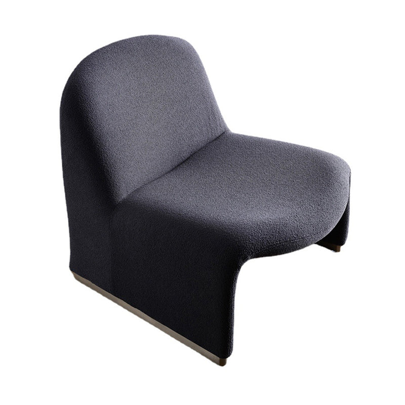 Wool Armless Chair 28.34" High Metal Frame Chair for Living Room Clearhalo 'Accent Chairs' 'accent_chairs' 'Chairs & Seating' 'furn' 'furn_accent_chairs' 'Furniture' 'Living Room Furniture' 6142141