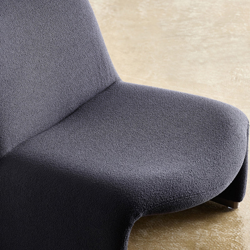 Wool Armless Chair 28.34" High Metal Frame Chair for Living Room Clearhalo 'Accent Chairs' 'accent_chairs' 'Chairs & Seating' 'furn' 'furn_accent_chairs' 'Furniture' 'Living Room Furniture' 6142145