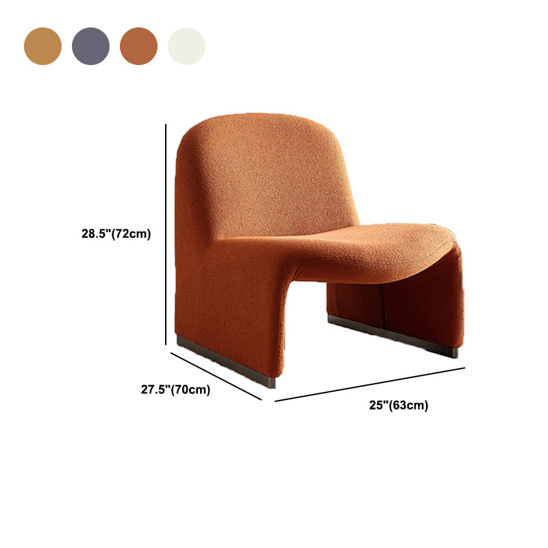 Wool Armless Chair 28.34" High Metal Frame Chair for Living Room Clearhalo 'Accent Chairs' 'accent_chairs' 'Chairs & Seating' 'furn' 'furn_accent_chairs' 'Furniture' 'Living Room Furniture' 6142152