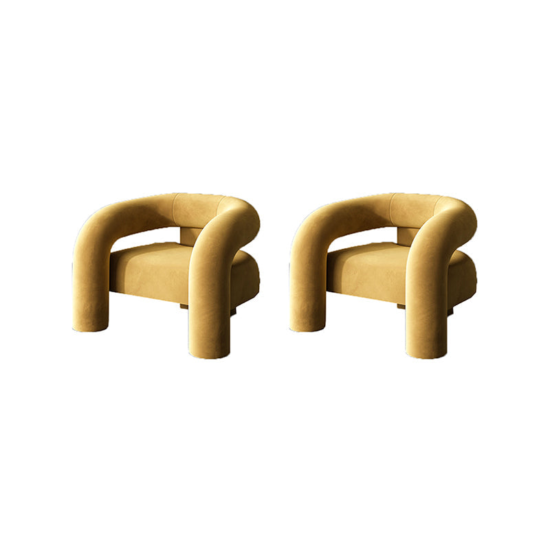 Sillón de terciopelo 30.70 "Silla de marco de madera maciza de alto para sala de estar