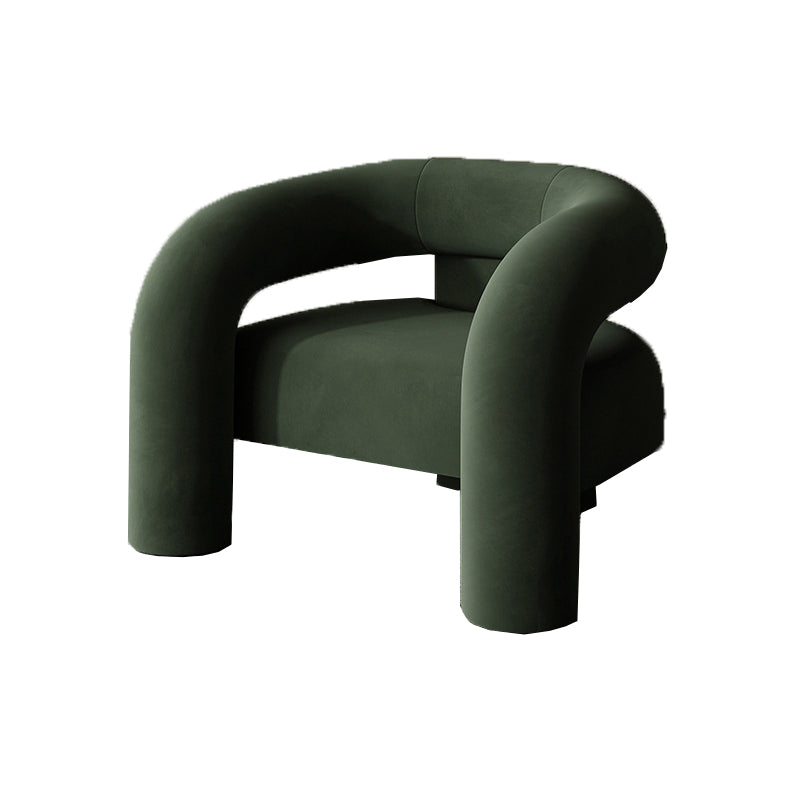 Sillón de terciopelo 30.70 "Silla de marco de madera maciza de alto para sala de estar