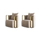 27.16" High Armchair Recessed Arms Included Chair for Living Room Off-White Velvet 2 Piece Set Clearhalo 'Accent Chairs' 'accent_chairs' 'Chairs & Seating' 'furn' 'furn_accent_chairs' 'Furniture' 'Living Room Furniture' 6142181