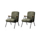 Corduroy Arms Included Chair 32.28" High Solid Wood Armchair with Basic Four Leg Green 2 Piece Set Clearhalo 'Accent Chairs' 'accent_chairs' 'Chairs & Seating' 'furn' 'furn_accent_chairs' 'Furniture' 'Living Room Furniture' 6142203