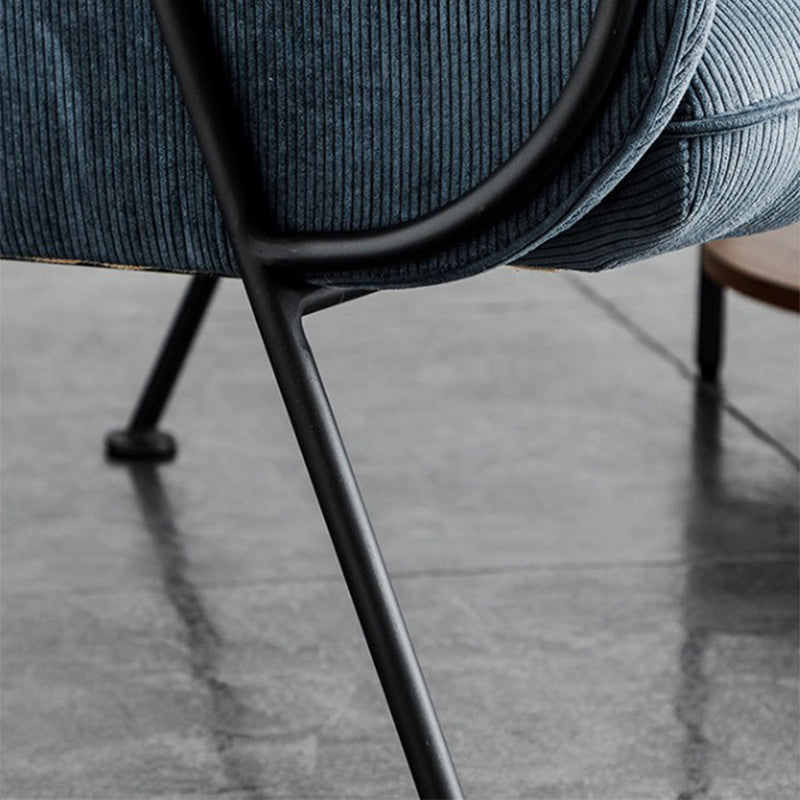 Corduroy Arms Included Chair 32.28" High Solid Wood Armchair with Basic Four Leg Clearhalo 'Accent Chairs' 'accent_chairs' 'Chairs & Seating' 'furn' 'furn_accent_chairs' 'Furniture' 'Living Room Furniture' 6142208