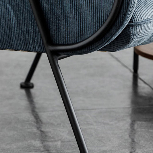 Corduroy Arms Included Chair 32.28" High Solid Wood Armchair with Basic Four Leg Clearhalo 'Accent Chairs' 'accent_chairs' 'Chairs & Seating' 'furn' 'furn_accent_chairs' 'Furniture' 'Living Room Furniture' 6142208