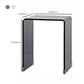 Modern Square Glass Side End Table Sled Corner Table for Living Room