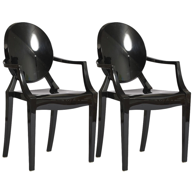 スカンジナビアのプラスチックダイニングチェアオープンホームダイニングサイドチェア