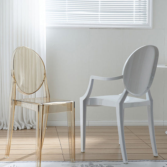 Sillas de comedor de plástico escandinavas abiertas en casa silla lateral de comedor