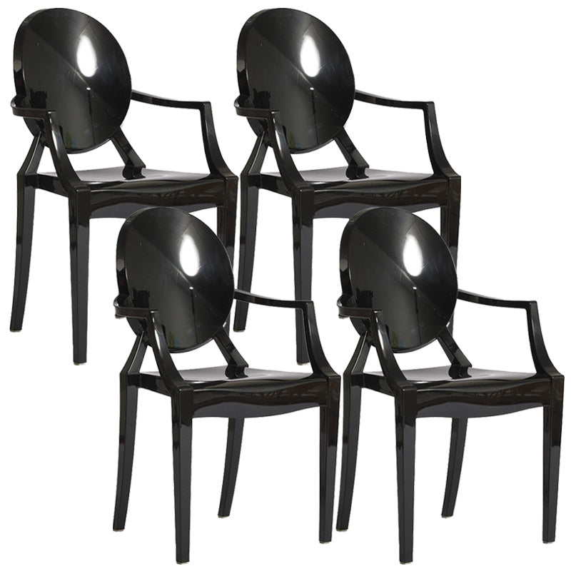 スカンジナビアのプラスチックダイニングチェアオープンホームダイニングサイドチェア