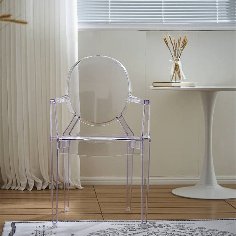 スカンジナビアのプラスチックダイニングチェアオープンホームダイニングサイドチェア
