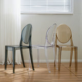 スカンジナビアのプラスチックダイニングチェアオープンホームダイニングサイドチェア