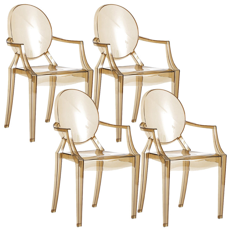 スカンジナビアのプラスチックダイニングチェアオープンホームダイニングサイドチェア