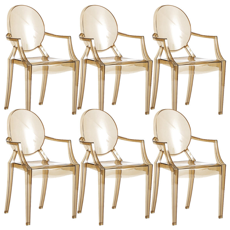 スカンジナビアのプラスチックダイニングチェアオープンホームダイニングサイドチェア