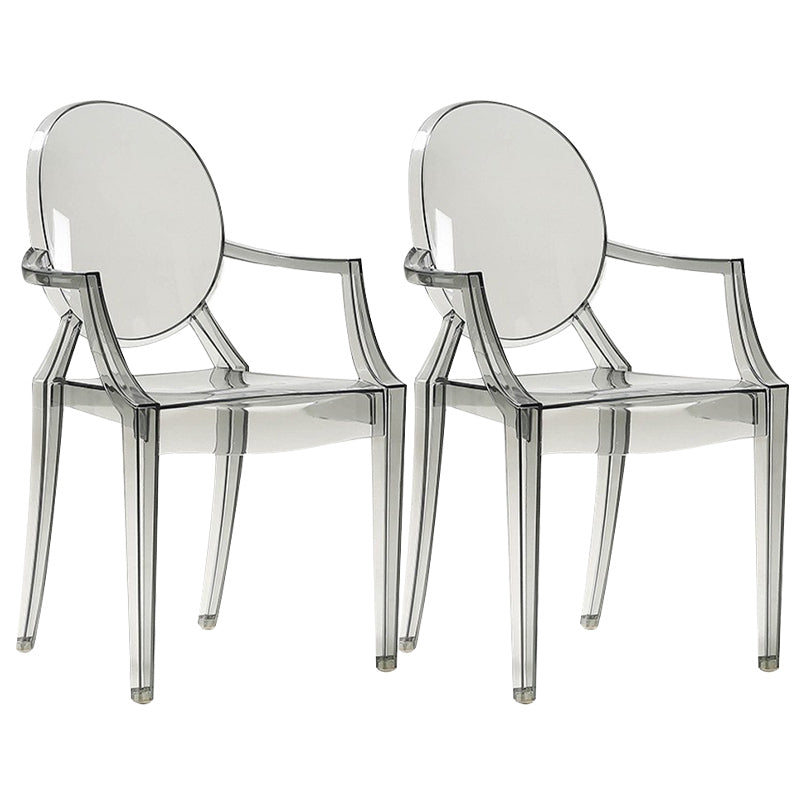 スカンジナビアのプラスチックダイニングチェアオープンホームダイニングサイドチェア