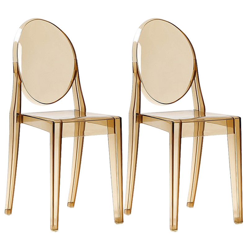 スカンジナビアのプラスチックダイニングチェアオープンホームダイニングサイドチェア