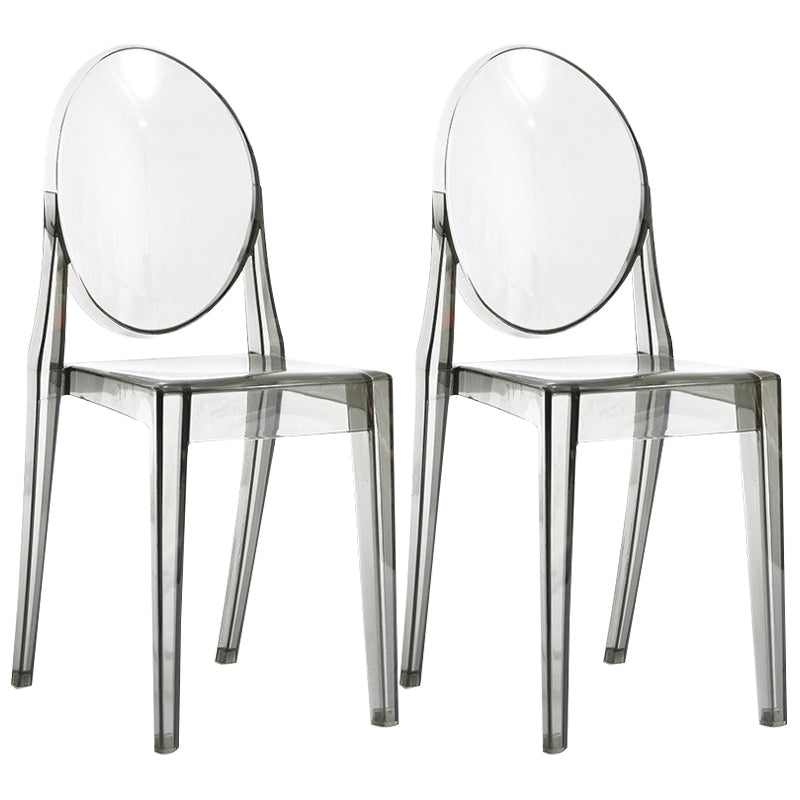 スカンジナビアのプラスチックダイニングチェアオープンホームダイニングサイドチェア