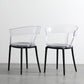 Contemporary Style Arm Chair Open Back Side Plastic Chair for Dining Room