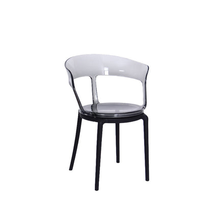 Contemporary Style Arm Chair Open Back Side Plastic Chair for Dining Room