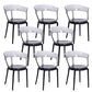 Contemporary Style Arm Chair Open Back Side Plastic Chair for Dining Room