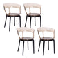 Contemporary Style Arm Chair Open Back Side Plastic Chair for Dining Room