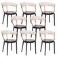 Contemporary Style Arm Chair Open Back Side Plastic Chair for Dining Room