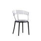 Contemporary Style Arm Chair Open Back Side Plastic Chair for Dining Room