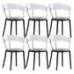 Contemporary Style Arm Chair Open Back Side Plastic Chair for Dining Room