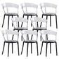 Contemporary Style Arm Chair Open Back Side Plastic Chair for Dining Room