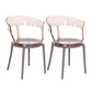 Contemporary Style Arm Chair Open Back Side Plastic Chair for Dining Room