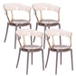 Contemporary Style Arm Chair Open Back Side Plastic Chair for Dining Room