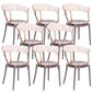 Contemporary Style Arm Chair Open Back Side Plastic Chair for Dining Room