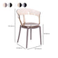 Contemporary Style Arm Chair Open Back Side Plastic Chair for Dining Room