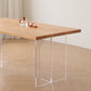 1/2/5 Pieces Rectangle Dining Set Modern Solid Wood Dining Table with Chairs